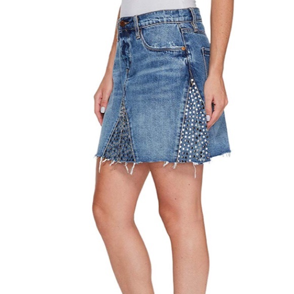 Blank NYC denim studded mini skirt - Picture 4 of 8